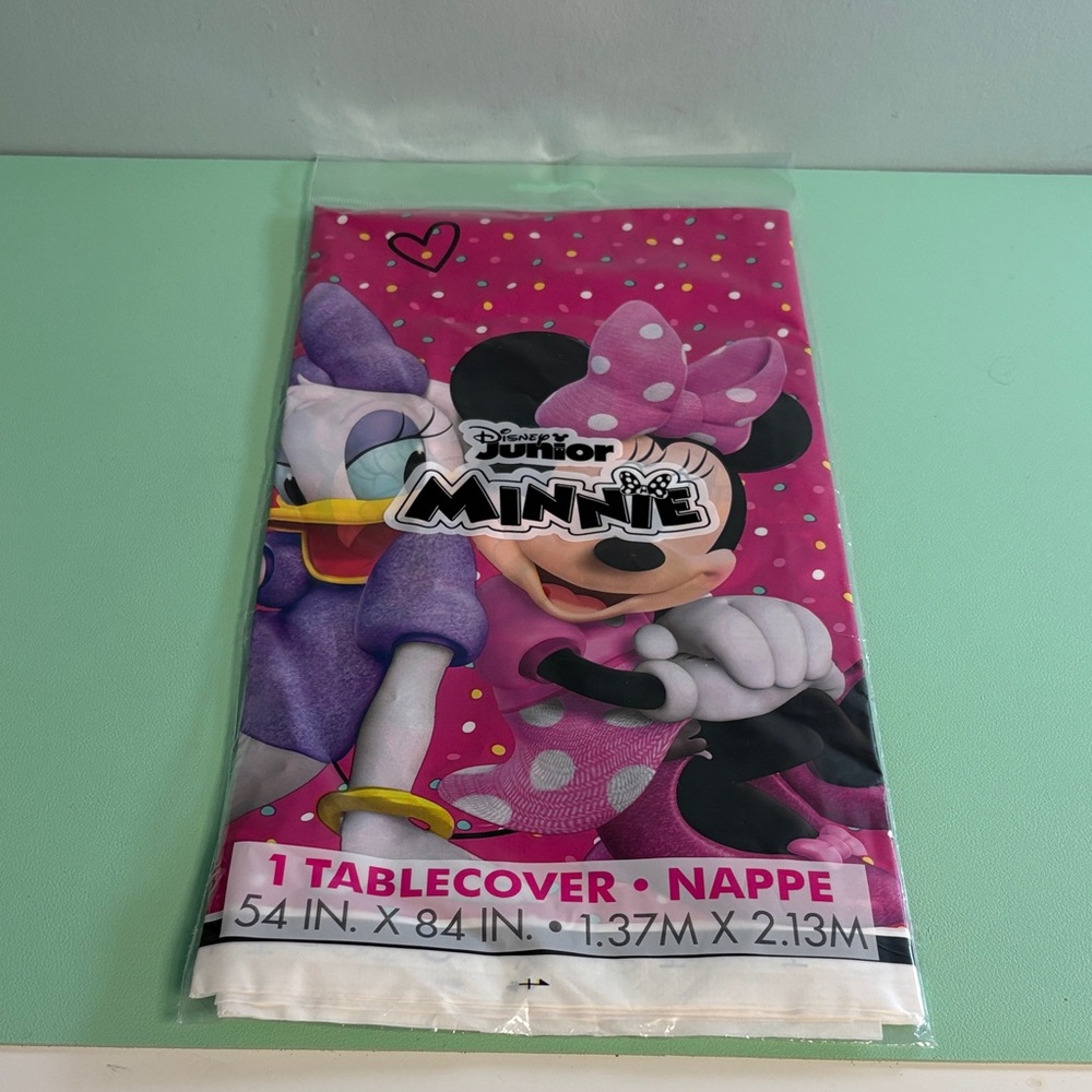 Disney Daisy & Minnie Mouse Plastic Table cover, Kid Birthday Party Table Cloth